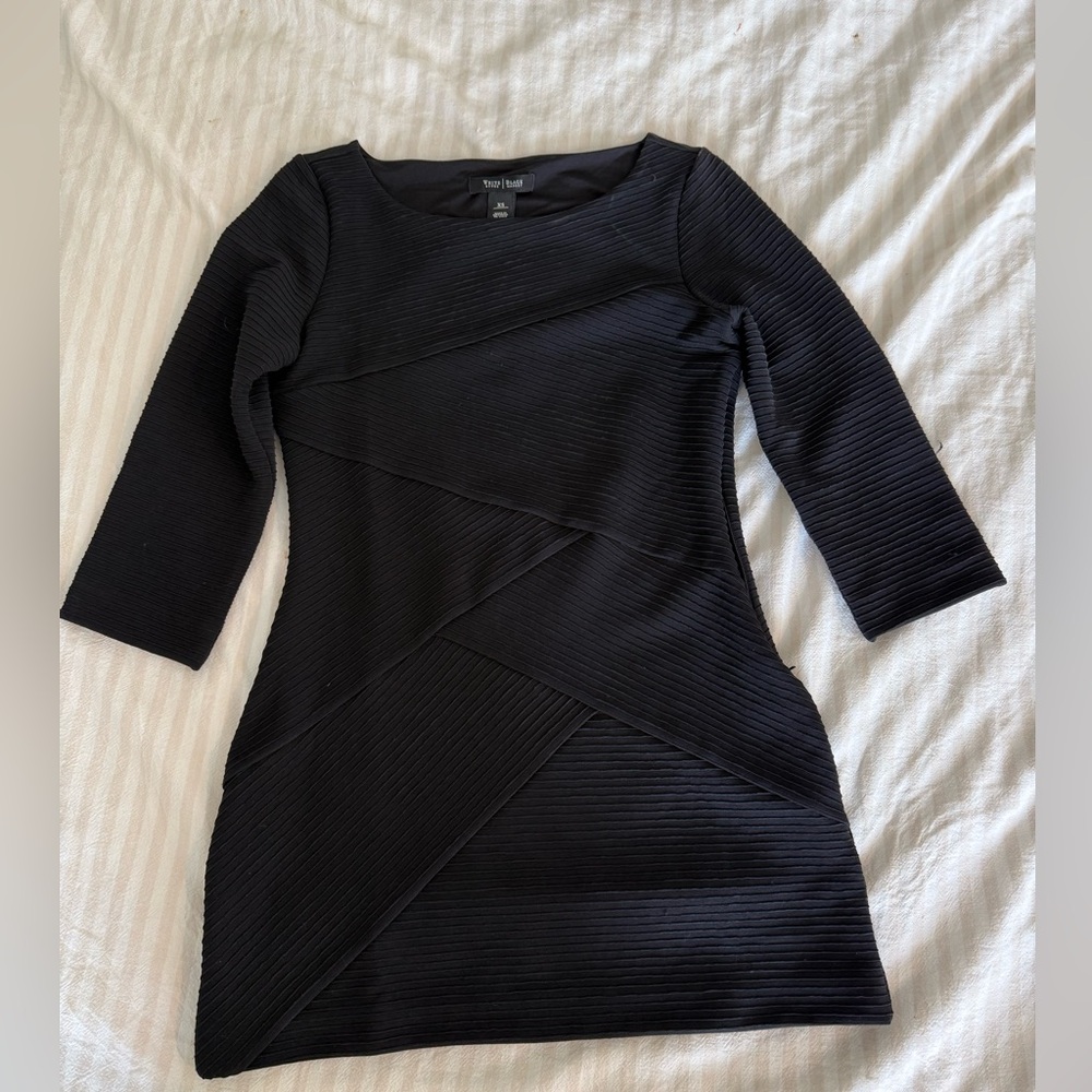 Elegant Black Textured Dress